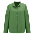 thumbnail image 5 of Daolelai Classic Pleated Textured Single Lapel Shirt for Women, 5 of 8
