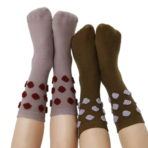 Beautyzll Unisex Toddler Kids 3-Pack Mid Calf Socks Autumn Cotton Colourful Plush Socks Cartoon Striped Sock 3-12T