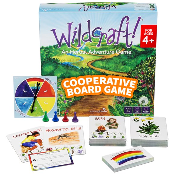 Wildcraft! an Herbal Adventure Cooperative Board Game - Learn 25 Herbs with No Reading Required - Educational Game for Kids 4+ & Families - Includes 3 Printable PDFs,