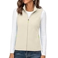 thumbnail image 5 of Zynoxe Womens Polar Fleece Vest Solid Color Lightweight Stand Collar Zip Up Sleeveless Outerwear Vest Lounge Comfy Plus Size Vest with Zipper Pockets, 5 of 5