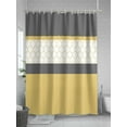 thumbnail image 5 of Shower Curtain Yellow Gray Geometric Bathroom Curtains with Hooks, Waterproof Fabric Stitching Morocco Pattern Bath Shower Curtains Set for Bathroom Bathtubs Decor 72x72 Inch, 5 of 8