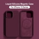 thumbnail image 2 of Fundas de carga inalámbrica Magsafe para iPhone 15 11 14 13 12 Pro Max Plus, funda magnética de silicona líquida suave, accesorios para teléfono, 2 of 5