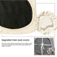 thumbnail image 6 of Lavish Cover Stretch Chair Seat Cover, Elastic Removable Dining Chair Cushion Slipcover, Beige Jacquard Textured, 4 Pack, 6 of 7