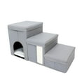 thumbnail image 2 of BELOVING Dog Stairs Anti Slip Bottom Dog Steps for Older Dogs Small Dogs & Cats Puppy Gray, 2 of 10