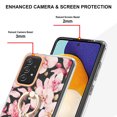 thumbnail image 3 of Allytech Galaxy A52 4G/5G Case Cover, Soft TPU Back Cover with Ring Holder Stand Shockproof Anti-Scratch Slim Fit Bumper Phone Case for Samsung Galaxy A52 4G/5G, Pink Flower, 3 of 4