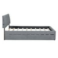 thumbnail image 5 of Harper & Bright Designs Teddy Fleece Full Size Upholstered Platform Bed with Trundle, Gray, 5 of 9