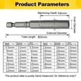 thumbnail image 5 of socket,Screw Shank 5.5mm~19mm Shank Socket Drill Tools Socket 15pcs Screw Drill Driver Screw Socket Wrench 15pcs Shank Tools Set Socket Driver Shank 5.5mm~19mm Socket Set 5.5mm~19mm Driver 15pcs, 5 of 5