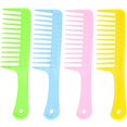 thumbnail image 1 of 4 peines para el cabello con dientes anchos para cabello rizado, cepillo grande para desenredar el cabello mojado para mujeres y niñas, 1 of 4
