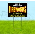 thumbnail image 1 of Fireworks Giant Selection Bogo (18" x 24") Yard Sign, Includes Metal Step Stake, 1 of 6