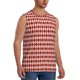 thumbnail image 2 of Fotbe Red and Brown Squares Men's Camiseta sin Mangas Estampada para Hombres, Playera Casual para Gimnasio, Entrenamiento, Playa-Large, 2 of 7