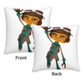 thumbnail image 3 of Fundas de almohada de terciopelo Psychonauts, fundas de almohada decorativas suaves y acogedoras con cremallera oculta para dormitorio, sofá, sillón, funda de almohada de terciopelo, 3 of 8