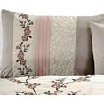 thumbnail image 4 of Chezmoi Collection Linnea 7-Piece Luxury Blush Cherry Blossom Floral Embroidery Bedding Comforter Set, California King, 4 of 8