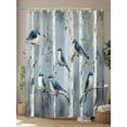 thumbnail image 4 of Branches Birds Long Shower Curtain Set, Waterproof Shower Curtains for Bathroom, Vintage Animal Modern Washable Fabric Cloth Bath Curtain for Bathtub Decoration with Hooks 72x84 Inches, 4 of 6