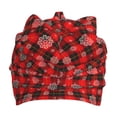 thumbnail image 3 of Honeii Snowflakes On A Buffalo Plaid Print Kids Knit Beanie Watch Hat ,Knit Cap for Boys and Girls, 3 of 7