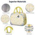 thumbnail image 4 of Lunch Bag Lunch Box for Women Reusable Insulated Lunch Cooler Bags,Large Capacity for Work Travel Picnic,Water-Resistant Blue Daisy Lunch Tote Bag Gifts for Woman Mom Yellow, 4 of 6