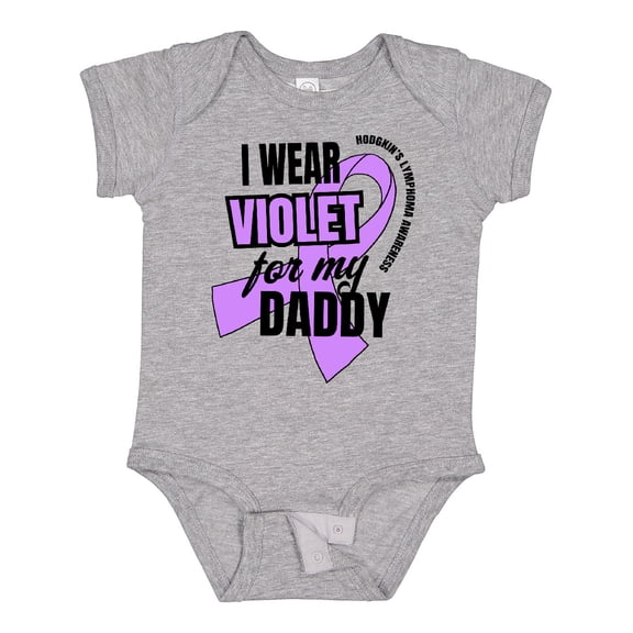 Inktastic I Wear Violet for My Daddy Hodgkins Lymphoma Awareness Boys or Girls Baby Bodysuit