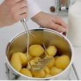 thumbnail image 2 of Agiferg Stainless Steel Wave Shape Potato Masher Tool, 2 of 8