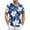Navy, variant on Men Casual Hawaiian Shirt Tropical Floral Print Beachwear Lightweight Breathable Shirts Top