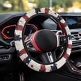 thumbnail image 3 of Uorisanigo American Flag 15 Inch Car Wheel Covers for Women Stylish Fluffy Steering Wheel Covers for Winter Soft Car Steering Wheel Protector with Elastic Edge Car Decor Gift for Mom, 3 of 8