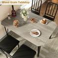 thumbnail image 4 of Table Set, Kitchen Table and Chairs with with Chamfer Design, 5 Piece Dining Room Table Set with Cushion Seats for Small Space, Home Kitchen, 4 of 9