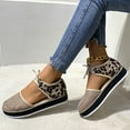 thumbnail image 6 of WIZUTIZ Low Heel Sandals for Women Sandals for Women 2025 Comfortable Retro Elastic Hollow Out Sandals Pull-On Summer Shoes Medium Leopard Animal Print Sandals for Lady 4th of July Gifts Beige, 6 of 6
