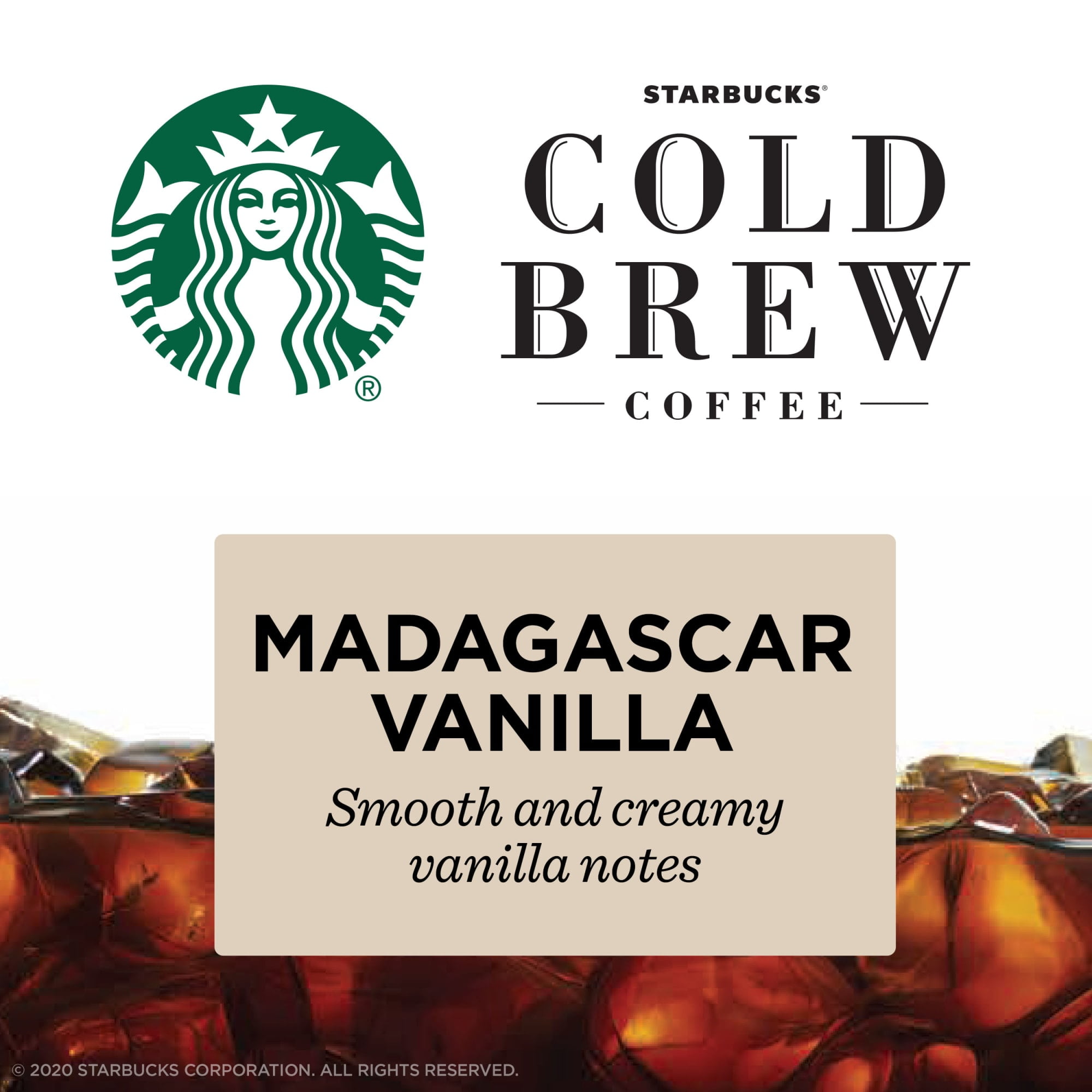 (2 pack) Starbucks Madagascar Vanilla, Cold Brew Coffee Concentrate, Iced Coffee, 32 fl oz