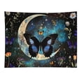 thumbnail image 2 of RKSupls Butterfly Moon Stars Polyester Wall Tapestry Anti Wrinkle Art Hanging Decor for Bedroom Living Room Home Holiday Decoration Gift, 2 of 8