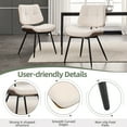 thumbnail image 3 of BFZ Mid-Century Adult Kitchen & Dining Chairs Fabric Dining Side Chairs, Beige (Set of 2), 3 of 8
