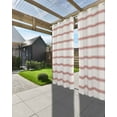 thumbnail image 3 of nqOlkjepod Outdoor Curtains for Patio Waterproof, Red Striped Outdoor Privacy Panels Grommet, Rustic Red Stripe Modern Art Beige Blackout Outside Curtains for Porch/Cabana/Pergola 54"x108", 1 Panel, 3 of 8