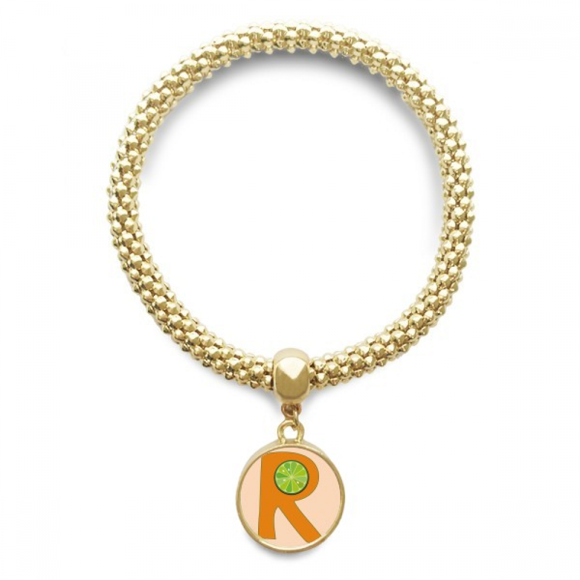 r alphabet orange fruit en bracelet Pendentif Chaîne de Bijoux