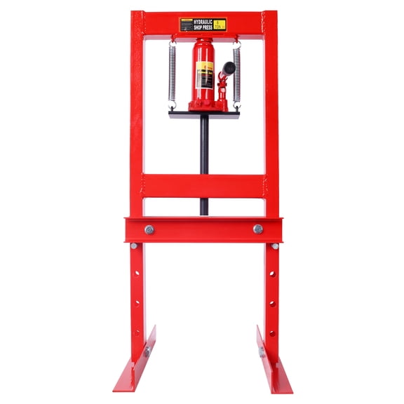 6 Ton Hydraulic Shop Press - H-Frame Floor Press with Plates - 6T Adjustable Press for Garage & Automotive