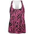 thumbnail image 1 of Zebra Print Pink All Over Womens Tank Top, 1 of 2