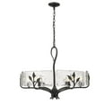 thumbnail image 1 of Calla 6-Light Chandelier in Natural Black with Hammered Water Glass, 1 of 4