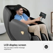 Real Relax 3D SL-Track Massage Chair, Full Body Zero Gravity Shiatsu Thai Massage Recliner, Black