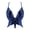 Blue, variant on Womenâs Sequin Butterfly Crop Top, Sparkly Spaghetti Strap Party Bra, Rave & Festival Dance Top, 16 Colors, One Size