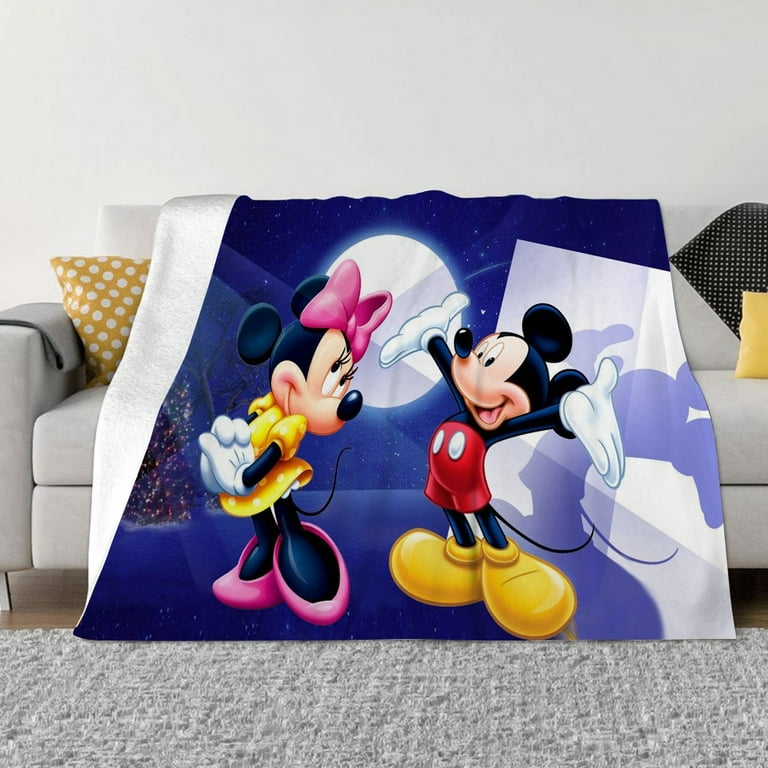 Cute Mickey Mouse Throw Blanket Ultra Soft Cozy Lightweight for Couch Bed Sofa for Adult and Kids