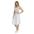 thumbnail image 3 of Women's Lavender Twigs Fresh Organic Plants A-line Printed Skirt Casual Wear, M, Violet Sage Green White, by Ambesonne, 3 of 6