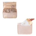 thumbnail image 6 of Fashion Portable Large Capacity Organizer Case Multi-layer Travel Organizer Hook Wash Bag Hanging Cosmetic Bags Makeup Bags Storage Toiletry Bag Cosmetic Cases BEIGE, 6 of 8