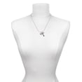 thumbnail image 3 of Delight Jewelry Silvertone Small Wonder Woman Heart - Love and Lock Charm Necklace, 18"+1", 3 of 4