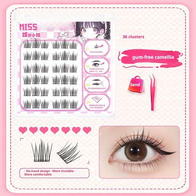 Faux Cils Sans Colle Autocollants Recourbe-Cils
