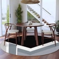 thumbnail image 3 of Grey Black Geometric Round Area Rug 7Ft Washable Circle Rugs for Dorm Laundry Room, Modern Abstract Lines Color Blocks Non-Slip Carpet Floor Mats Indoor Outdoor Carpet Runner Aesthetic Home Decor, 3 of 8