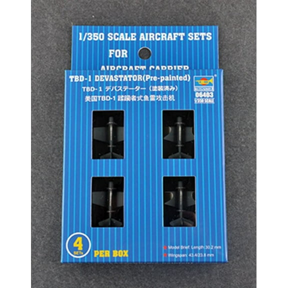 Trumpeter 6403 TBD Devastator Set of 4 1/350 Scale Assembled & Painted Models