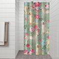 thumbnail image 2 of Labrador Dog and Flower Floral Shower Curtain 36"x72" ,Bathroom Decorative Shower Curtains Set with 12 Hooks,Modern Waterproof Washable Shower Curtain, 2 of 6