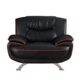 thumbnail image 2 of Titan Furnishings 40" Modern Leather Upholstered Chair in Black, 2 of 11