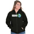 thumbnail image 4 of Command Save the Planet Earth Day Unisex Fleece Graphic Zip Up Hoodie Brisco Brands 2X, 4 of 5