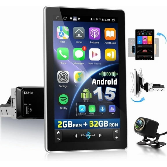 Zcargel Android 14 Car Stereo Double Din 10.1" Bluetooth Car Radio, Wireless CarPlay Android Auto, GPS Navigation MP5 Multimedia USB FM SWC Receiver, 2 32GB for Ford F-150 1997-2004