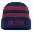thumbnail image 2 of Men's Fanatics Navy/Burgundy Colorado Avalanche Fundamental Swipe Stripe Cuffed Knit Hat, 2 of 2