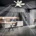 thumbnail image 4 of Ventilador techo cristal LED moderno candelabro ventiladores con luces temporizador regulable 3 velocidades control remoto 3000K-6500K para sala estar y, 4 of 9