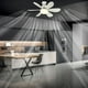 thumbnail image 2 of Ventilador Techo Cristal Con Ventilador Techo Con Control Remoto Regulable (520 Mm), 2 of 9
