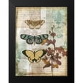 thumbnail image 2 of Goldberger, Jennifer 19x24 Black Modern Framed Museum Art Print Titled - Music Box Butterflies I, 2 of 5